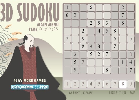 Onlinovka, online hra 3D Sudoku