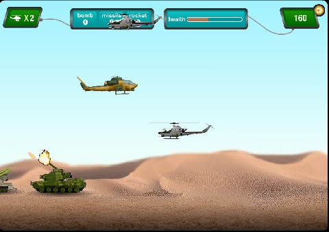 Onlinovka, online hra Armycopter