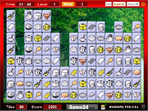 Onlinovka, online hra Mahjong