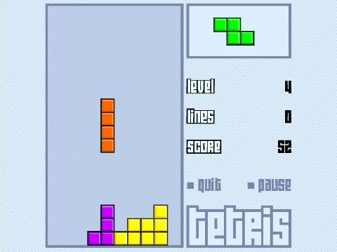 Onlinovka, online hra Tetris